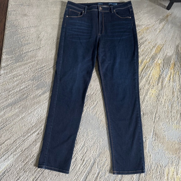 J Jill denim jeans high rise straight leg dark wash size 14 - Picture 1 of 9
